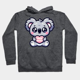 Cute kwaii koala gives free hugs - Valentine's day Hoodie